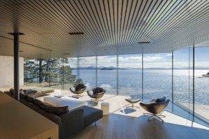 interior design, Far view, Sea, Window