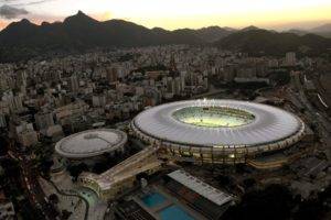 Maracanã stadium, Brazil, Stadium, City, Sunset