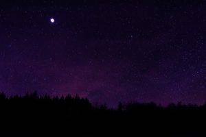 stars, Silhouette, Night sky