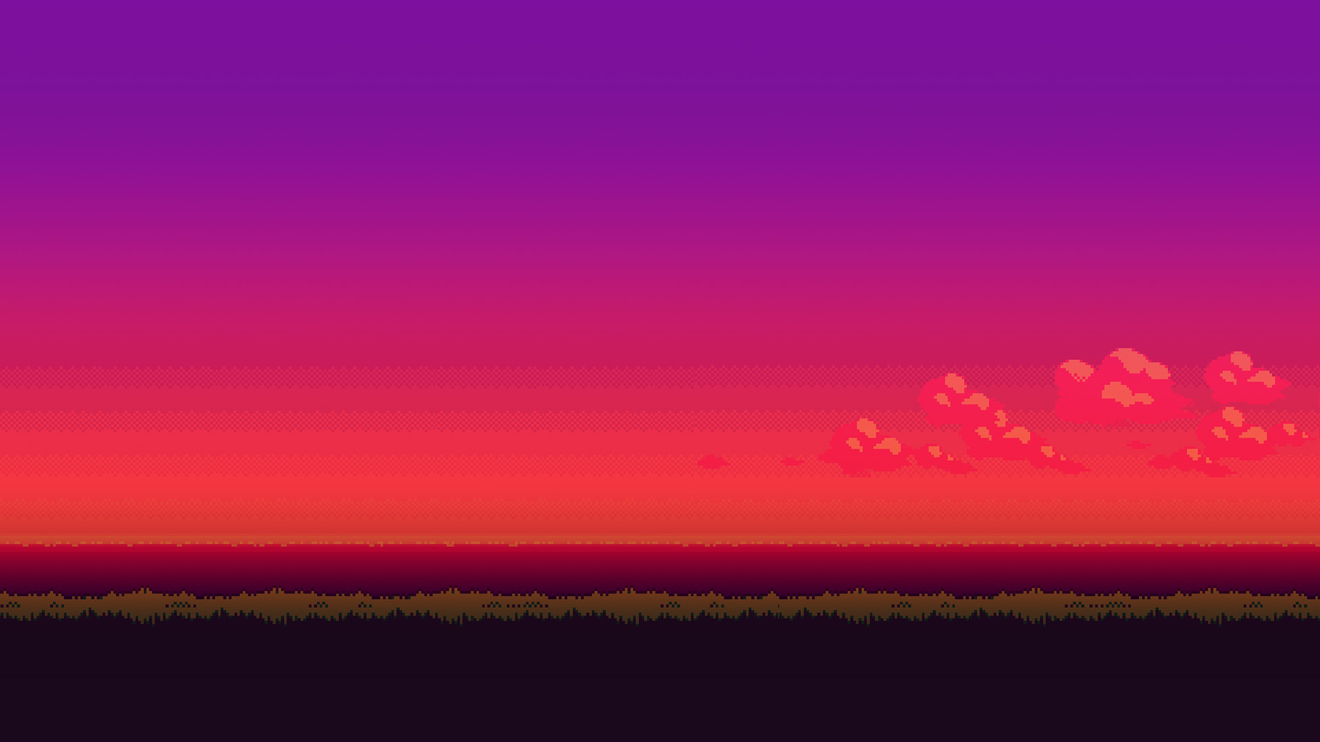 sunset, 16 bit, Pixel art, Pokemon Wallpaper