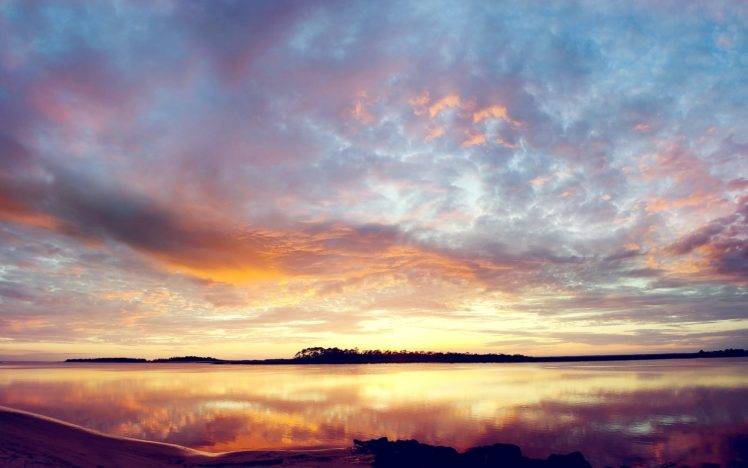 sunset, Sky, Water HD Wallpaper Desktop Background