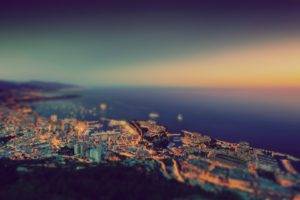 photography, City, Cityscape, Tilt shift, Urban, Monaco, Coast, Water, Sea