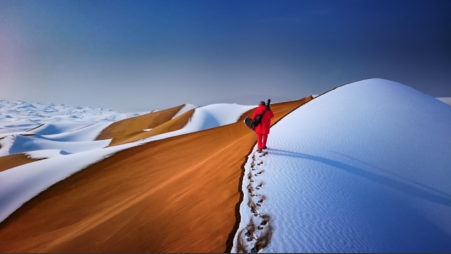photography, Winter, Snow, Desert Wallpaper