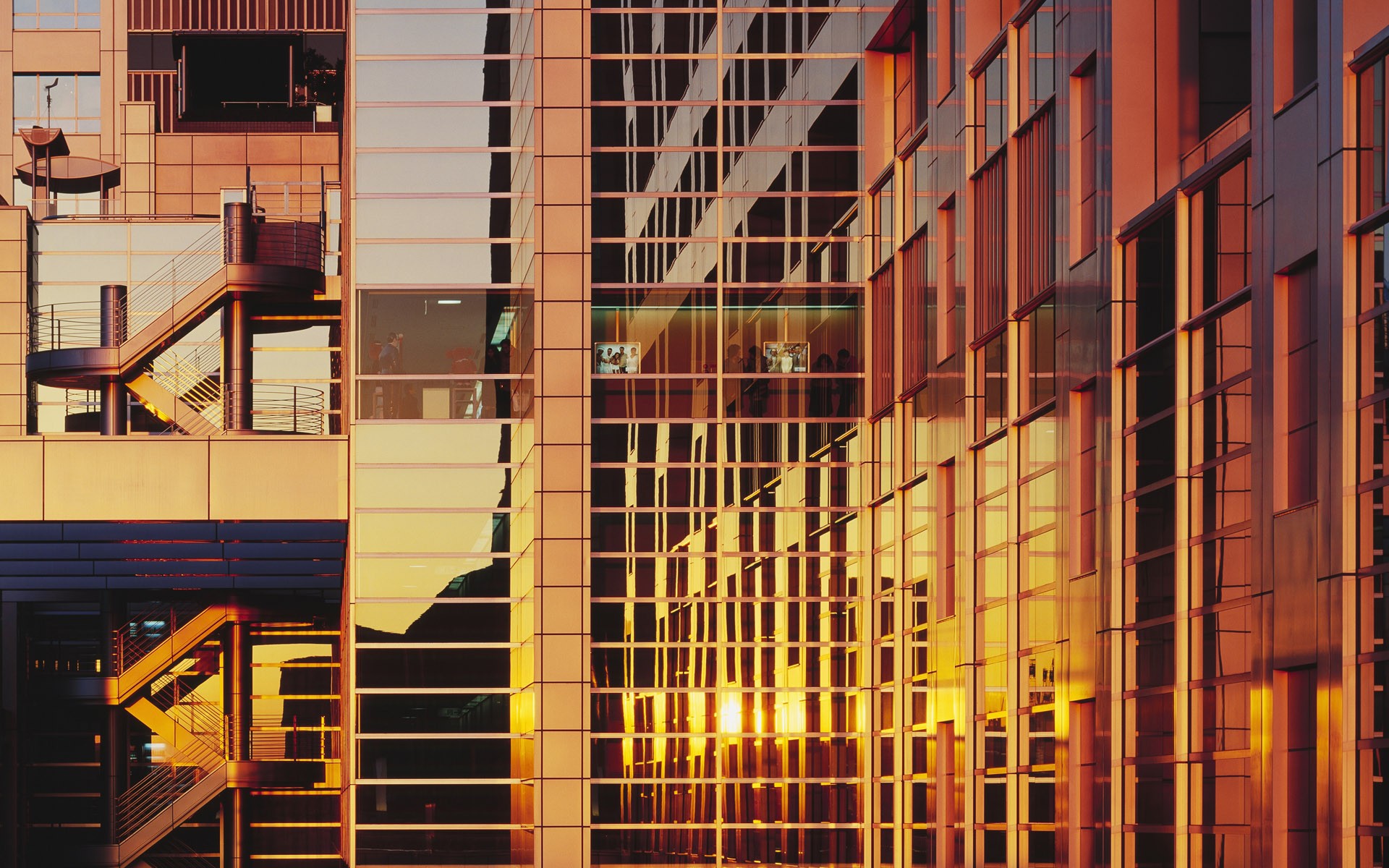 photography, Architecture, Building, Reflection, Sunset Wallpaper