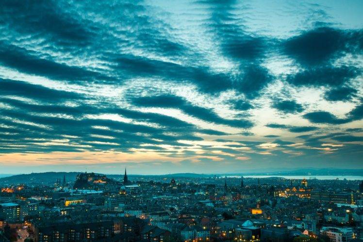 Scotland, Edinburgh, City, Cityscape, Clouds, UK HD Wallpaper Desktop Background