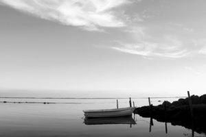 photography, Monochrome, Sea, Water, Reflection, Boat, Coast