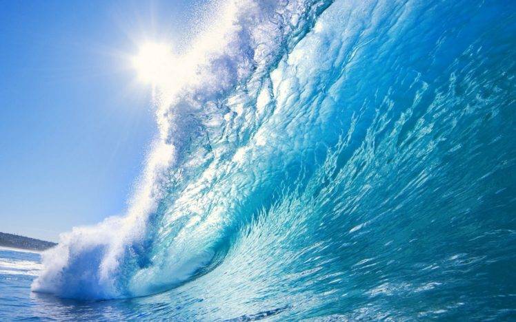 photography, Water, Summer, Sea, Waves, Sun, Blue HD Wallpaper Desktop Background