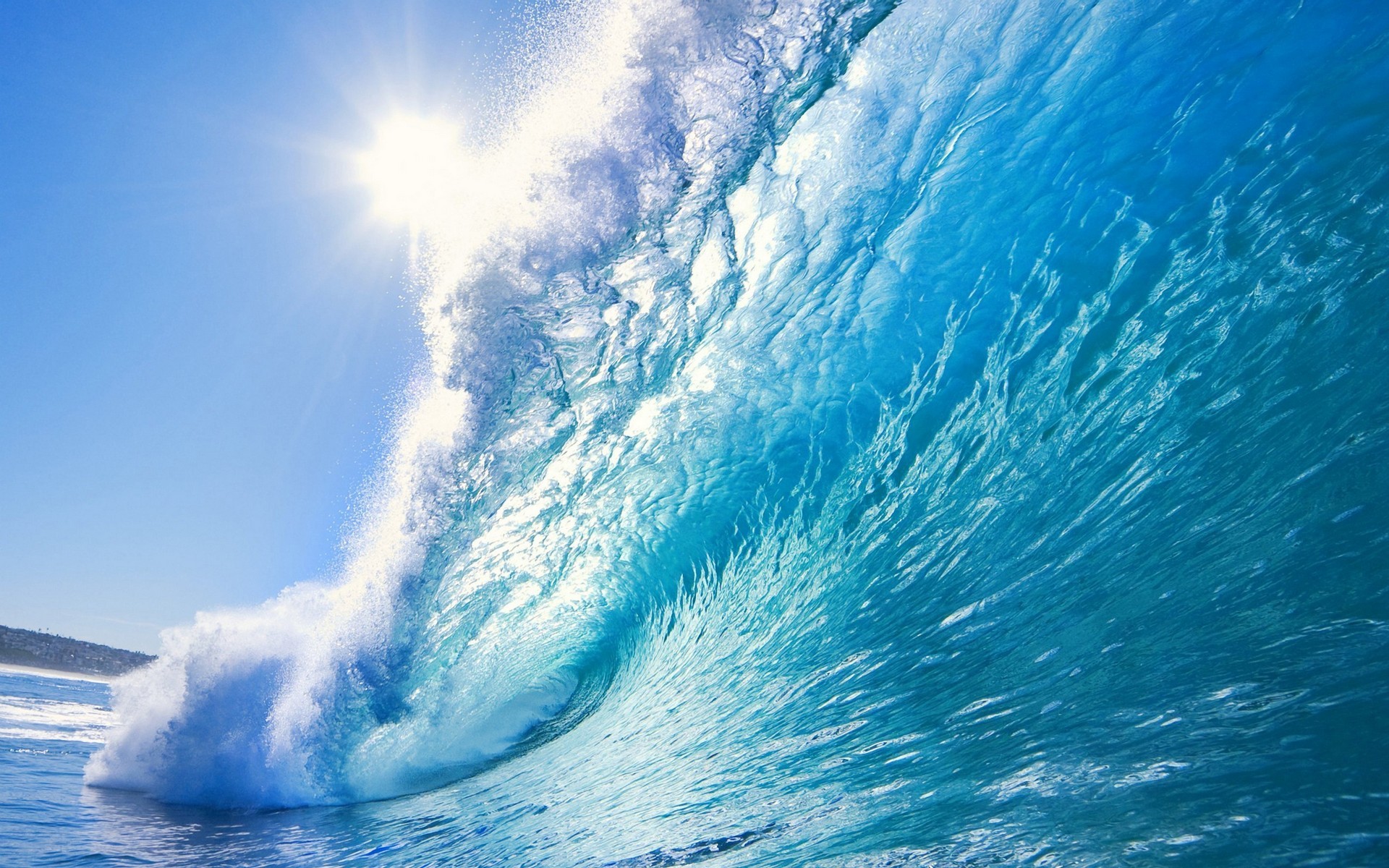 photography, Water, Summer, Sea, Waves, Sun, Blue Wallpaper