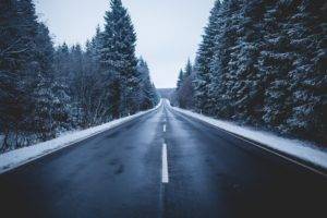 road, Winter, Snow