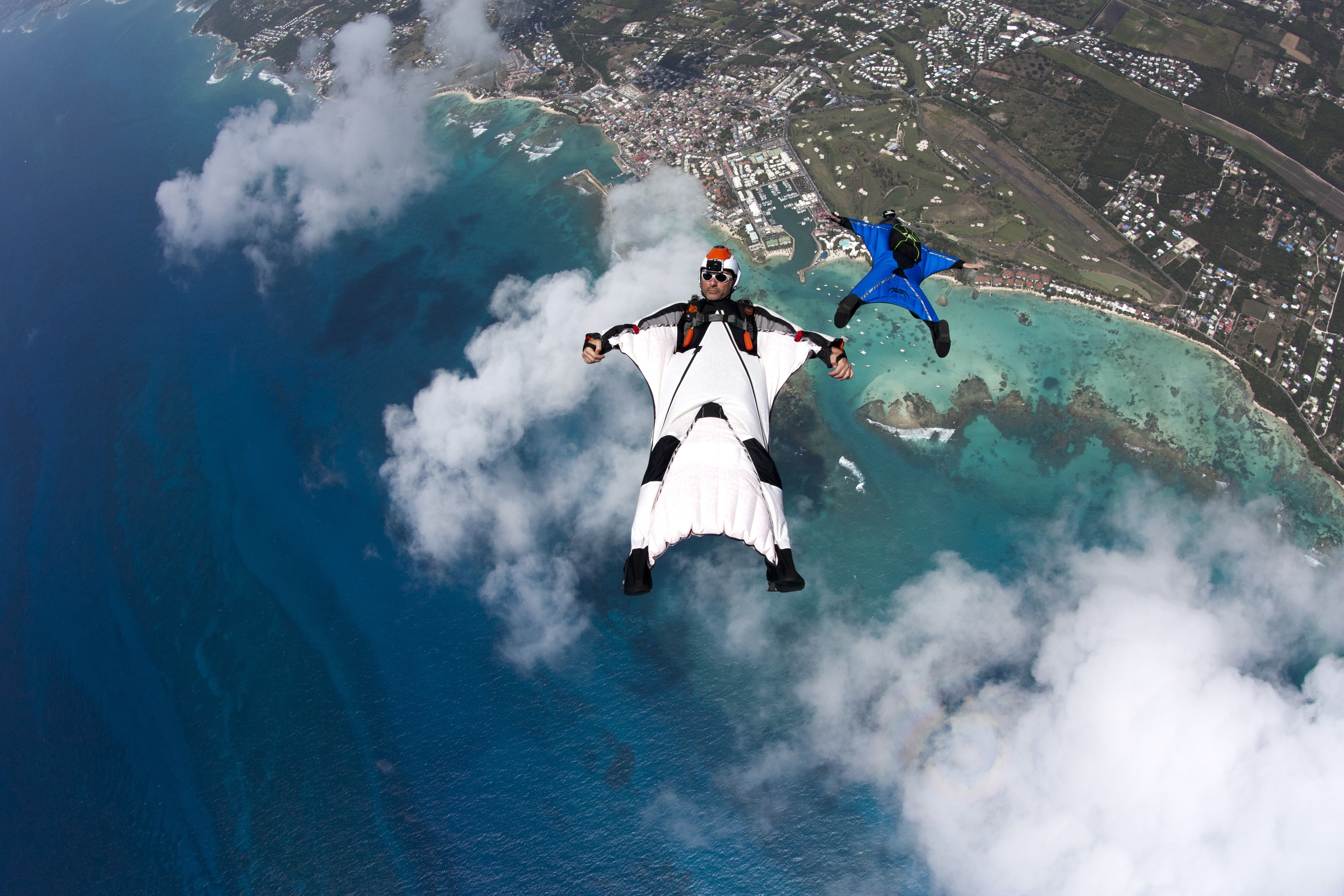 photography, Sky, Clouds, Wingsuit, Skydiving Wallpaper