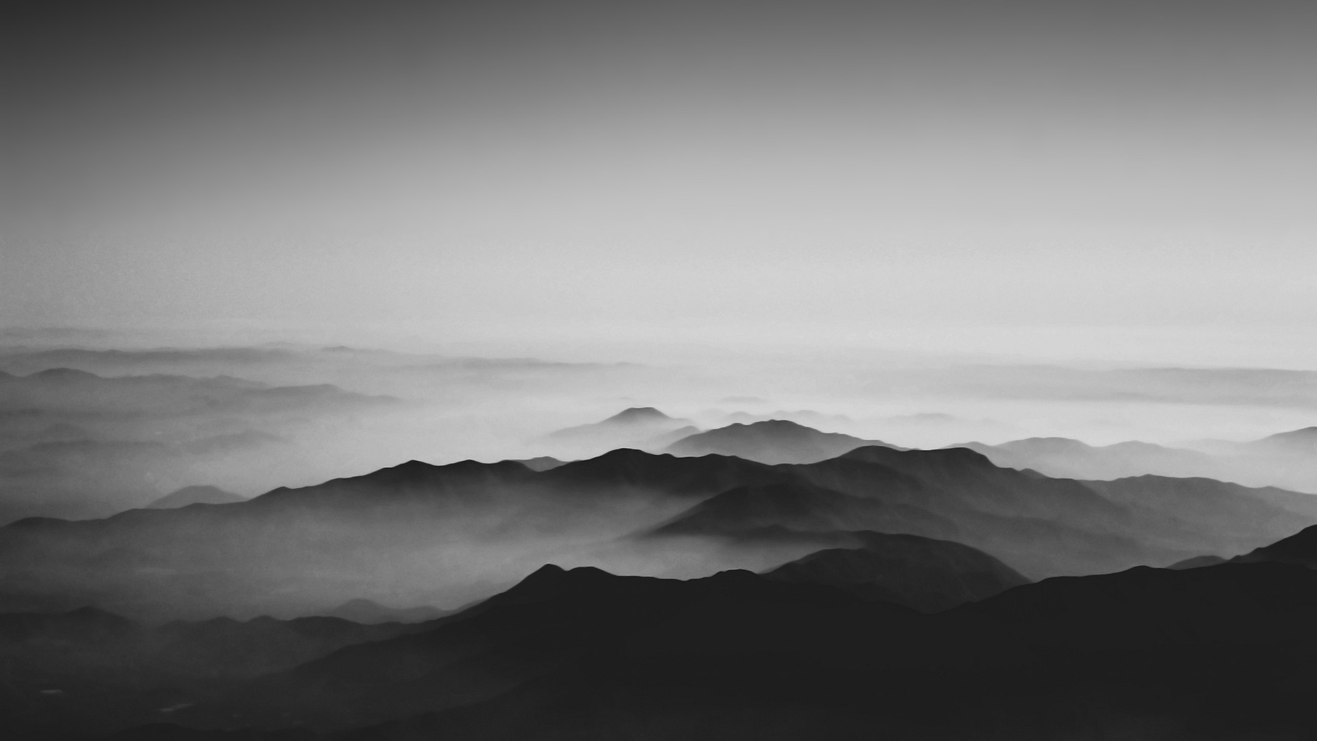 monochrome, Black, Clouds, Mountain, Sky, White Wallpapers ...