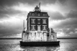 photography, Sea, Water, House, Monochrome, Architecture, New London Ledge Lighthouse