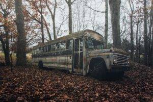 buses, Wreck, Vehicle, Abandoned