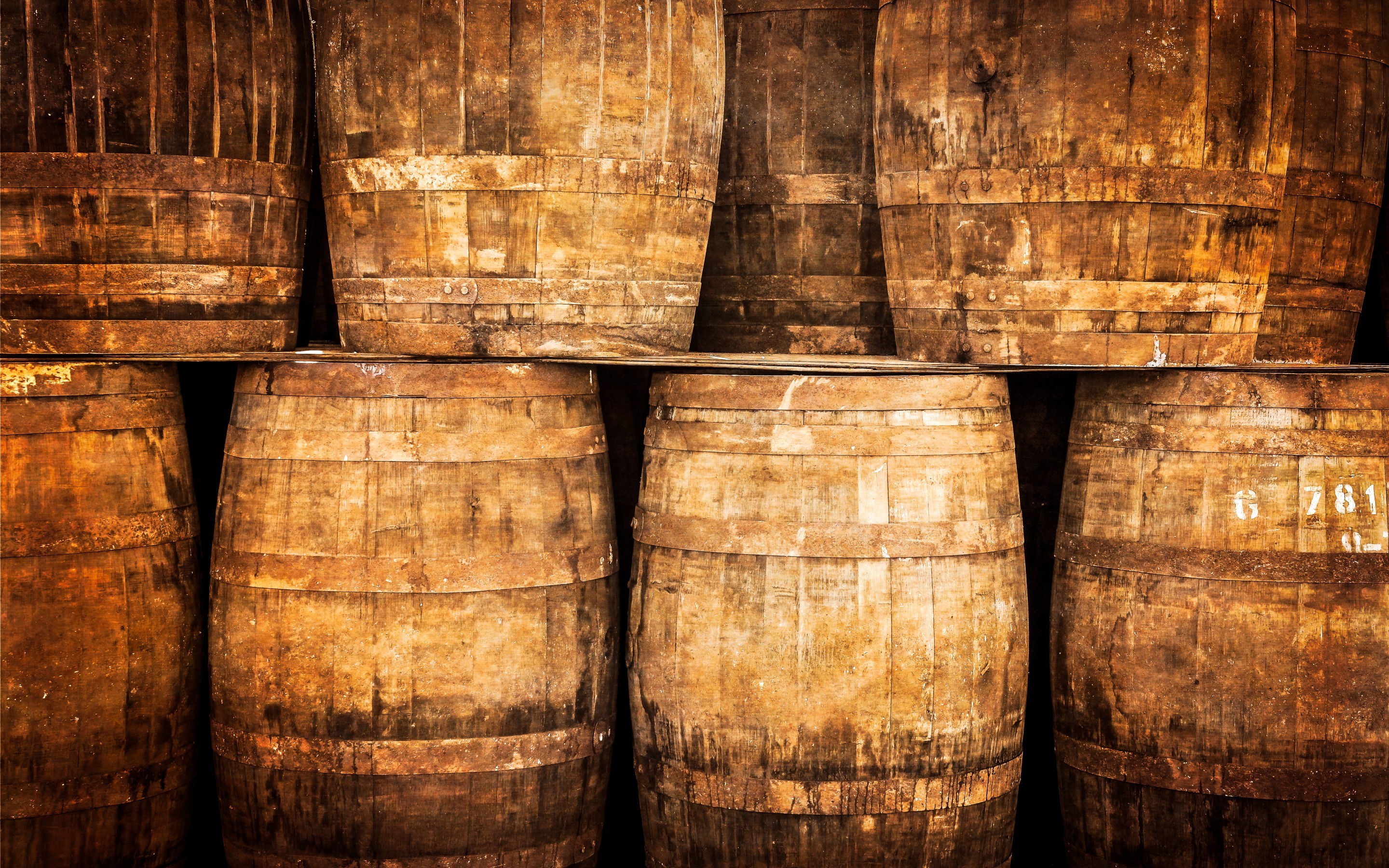 wood, Wooden surface, Whisky, Barrels, Cellars, Numbers, Nails 