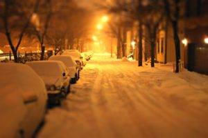 photography, Winter, Snow, Street, Urban, Lights, Night, House