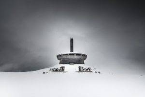 photography, Winter, Snow, Architecture, Building, Buzludzha Monument, Bulgaria, Bunker