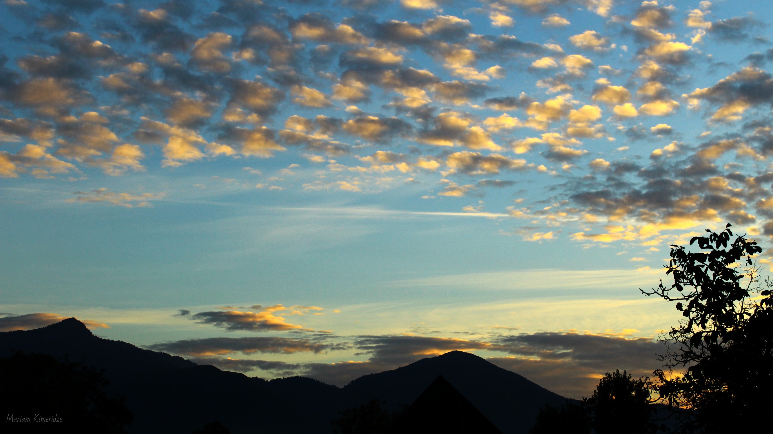 sunset, Clouds, Mon Oncle, Mountain Wallpaper