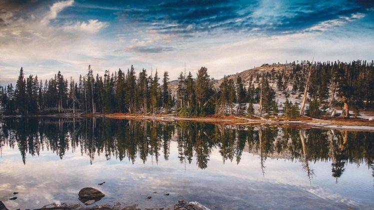 mountain, Clouds, Lake, Reflection HD Wallpaper Desktop Background