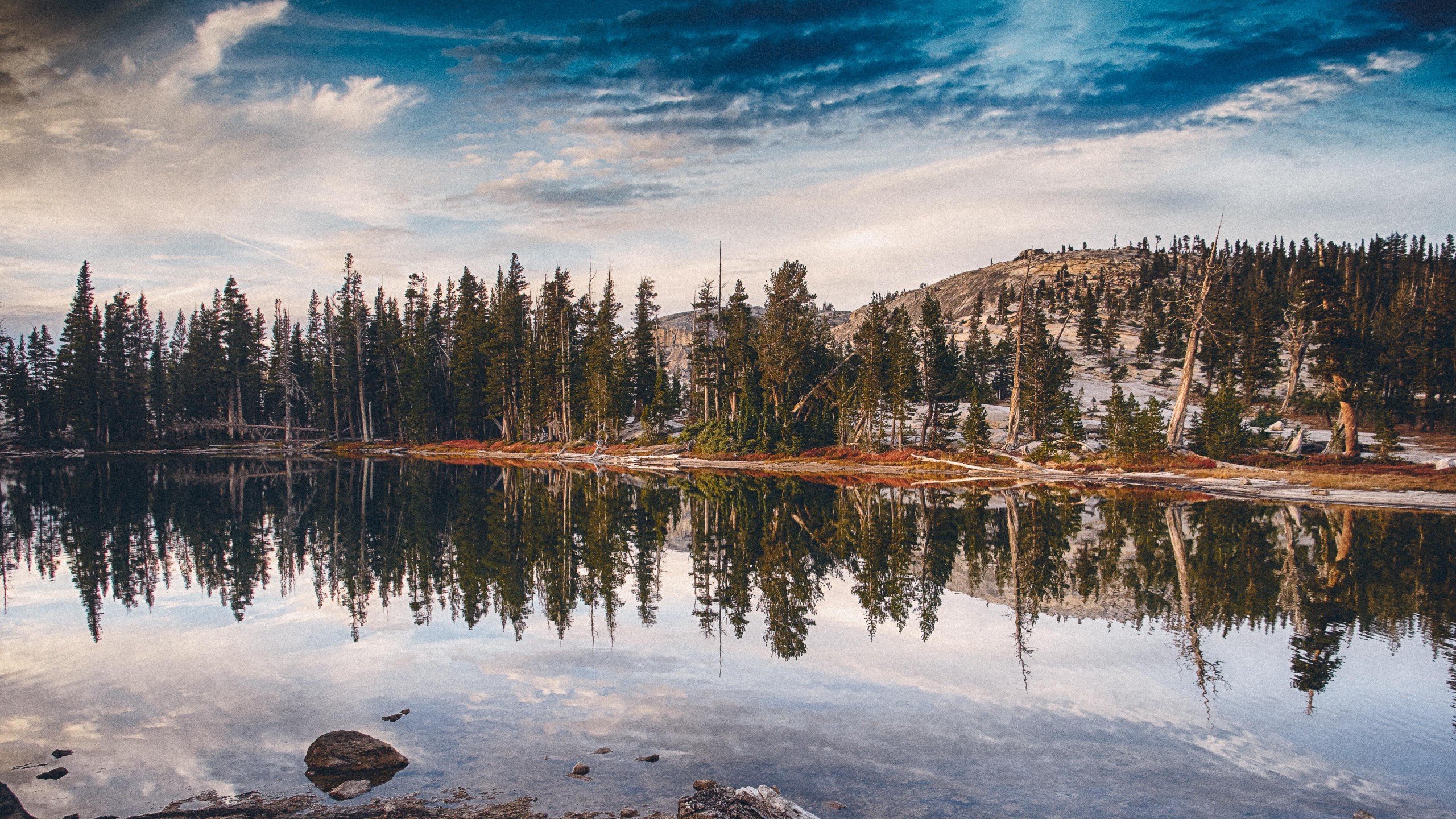 mountain, Clouds, Lake, Reflection Wallpaper