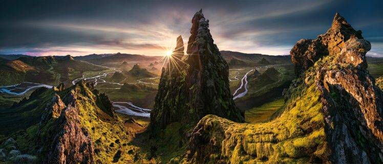 Iceland, Sunset, River HD Wallpaper Desktop Background