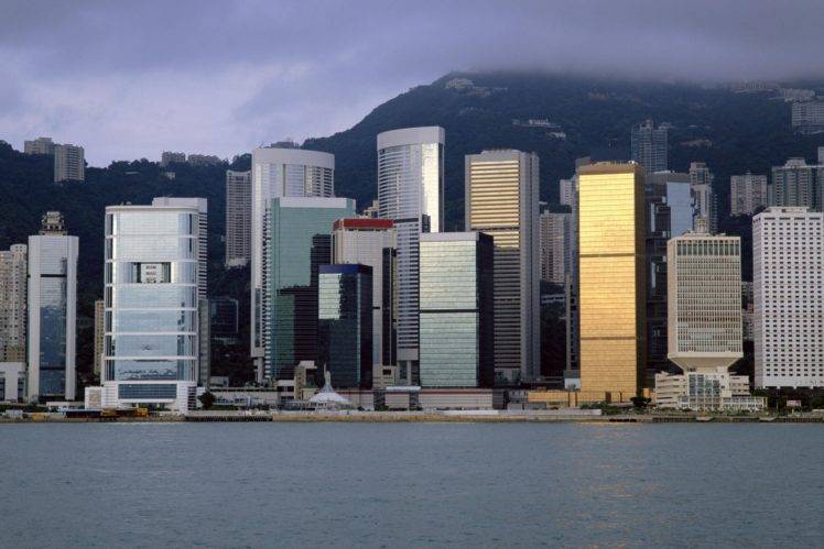 sea, Water, Photography, Urban, City, Cityscape, Building, Skyscraper, Hill, Hong Kong HD Wallpaper Desktop Background