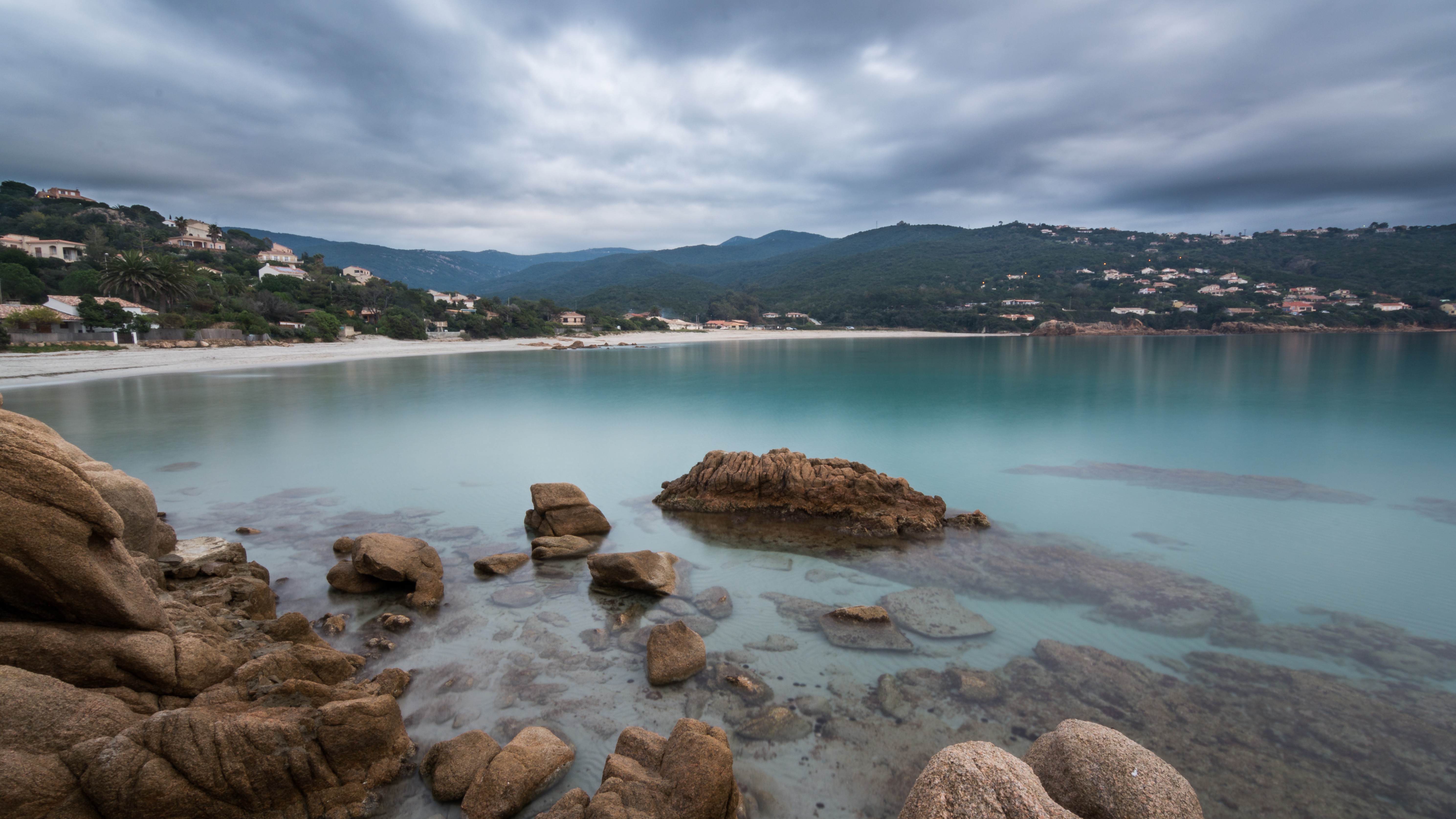 sea, Rock, Long exposure Wallpaper