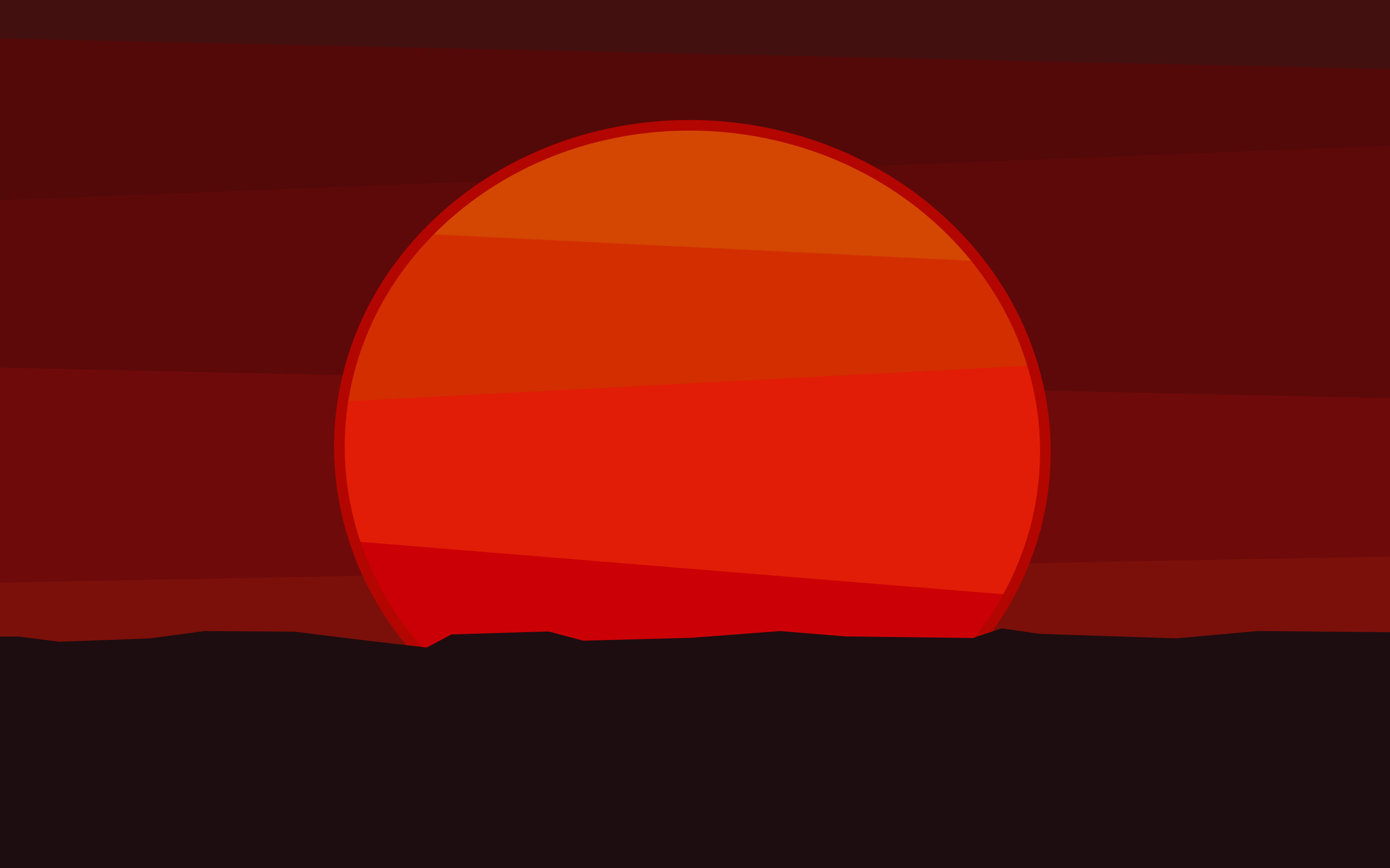 drawing, Sunset, Orange, Minimalism Wallpaper