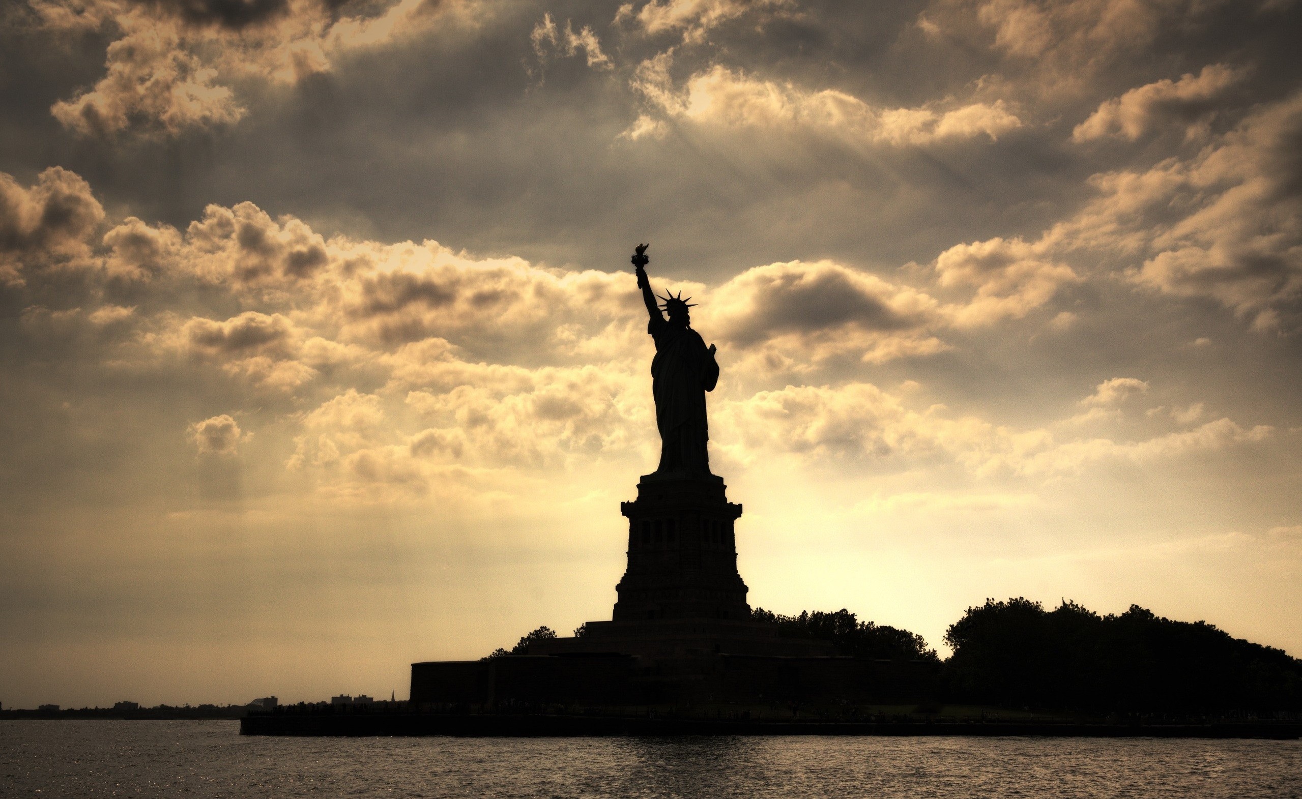 photography, Sea, Water, Architecture, Statue of Liberty, New York City Wallpaper