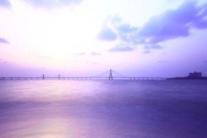 mumbai, Sea, Clouds, Bridge