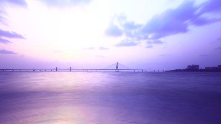 mumbai, Sea, Clouds, Bridge HD Wallpaper Desktop Background