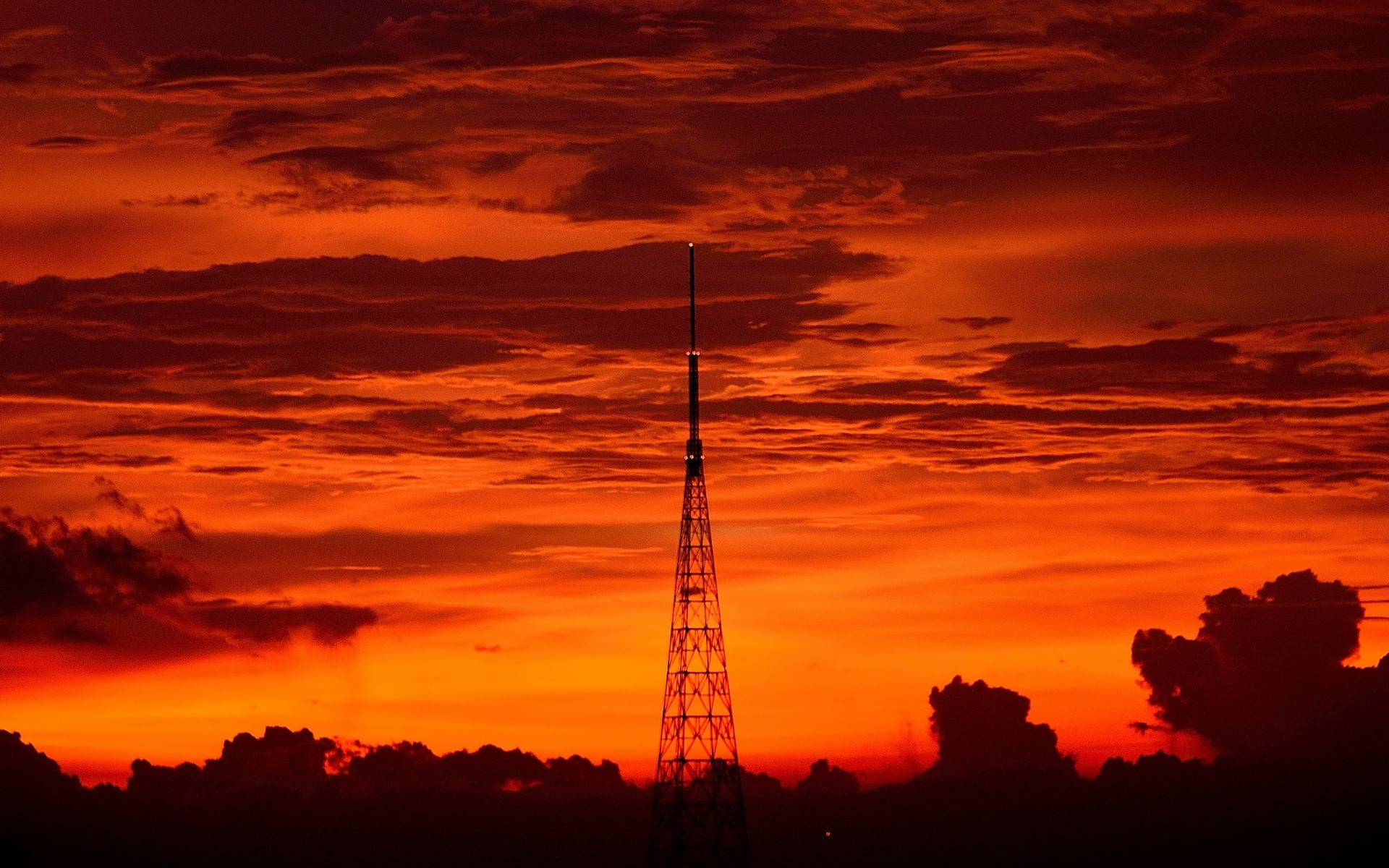 photography, Sunset, Sky, Tower Wallpaper