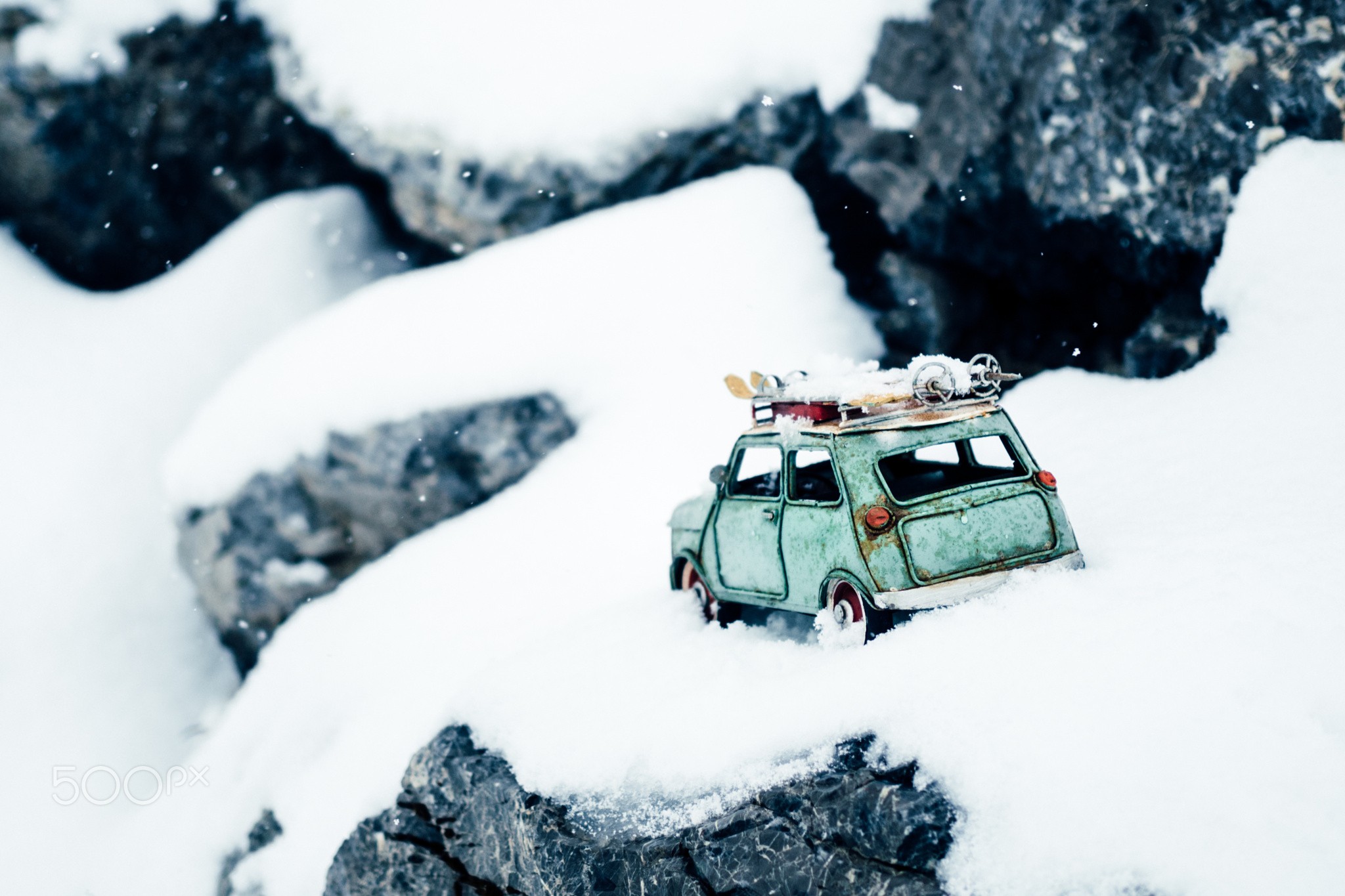 winter, Toys, Snow, Mountain, Rock Wallpaper