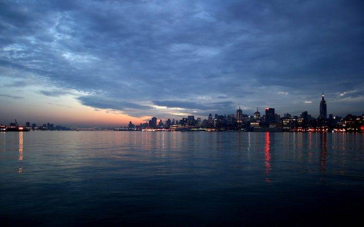 photography, Water, Sea, Cityscape, Urban, Building, New York City, Sunrise HD Wallpaper Desktop Background