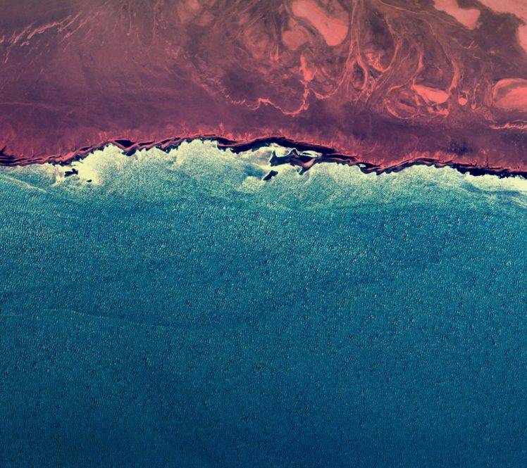 aerial view, Sea HD Wallpaper Desktop Background