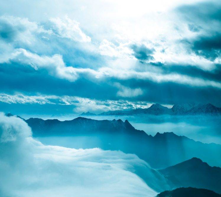 clouds, Nature, Mountains HD Wallpaper Desktop Background