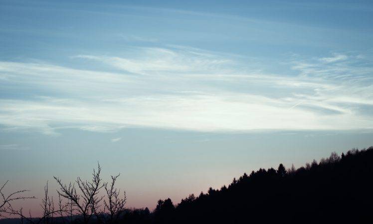 sky, Sunset, Hills HD Wallpaper Desktop Background