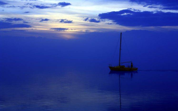 sea, Blue, Water, Boat HD Wallpaper Desktop Background