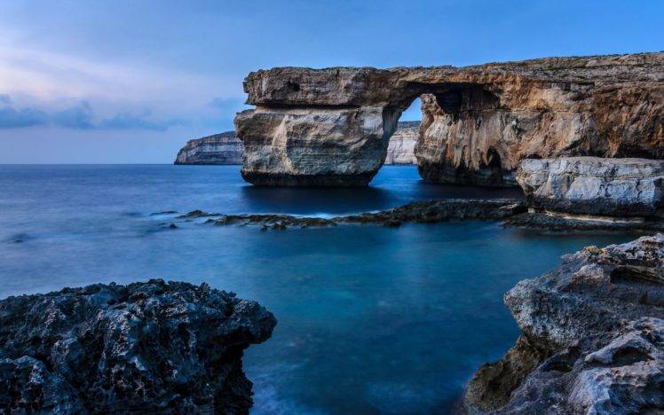 Malta, Rock, Sea, Coast HD Wallpaper Desktop Background