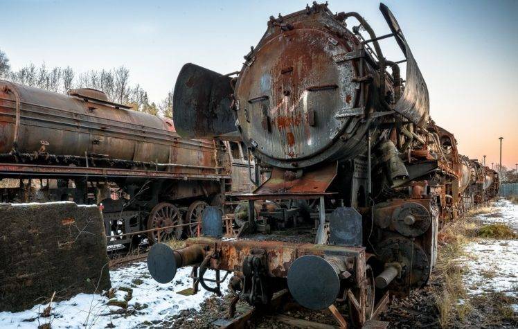 train, Wreck, Vehicle, Abandoned, Rust HD Wallpaper Desktop Background