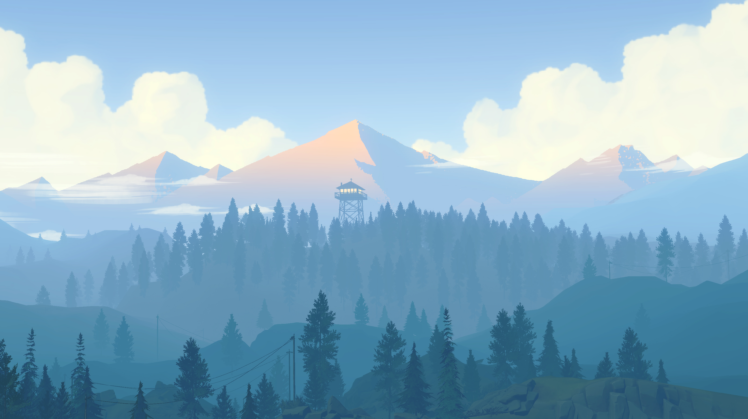 mountains, Forest, Artwork, Firewatch HD Wallpaper Desktop Background