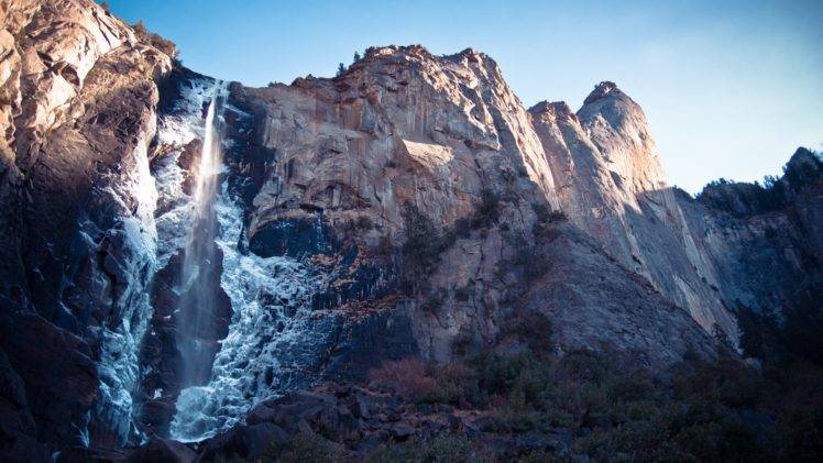 waterfall, Mountains, Nature HD Wallpaper Desktop Background