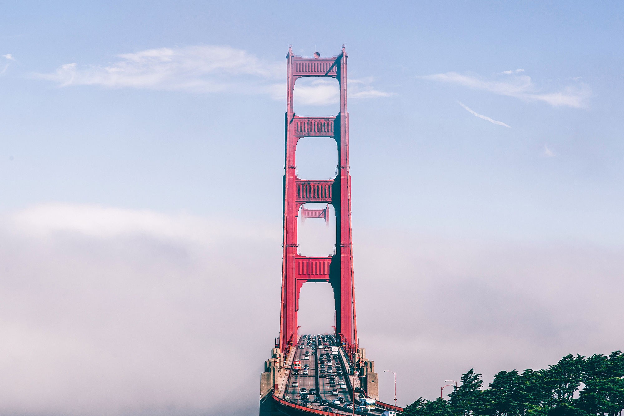 golden gate, Golden Gate Bridge, Clouds Wallpaper