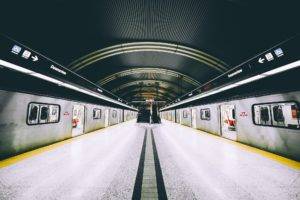 subway, Train, Vehicle, Symmetry, Urban, Toronto, Ontario, Canada