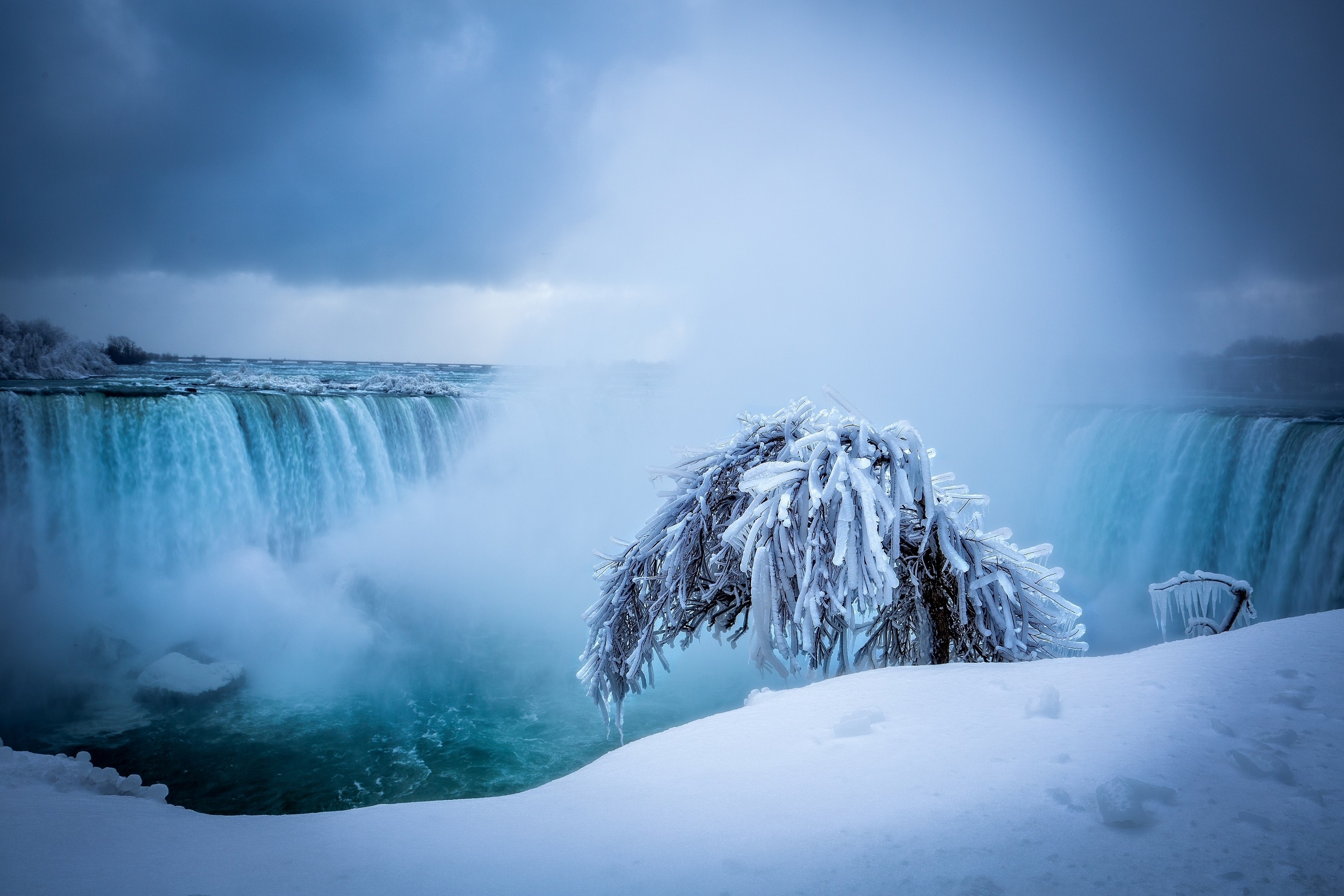 Niagara Falls, Winter, Waterfall Wallpaper