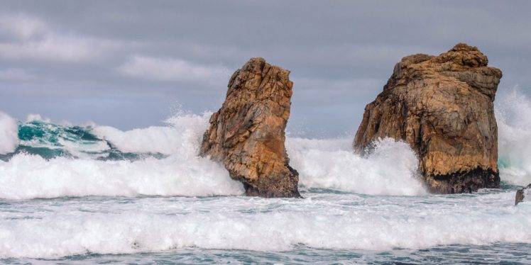 coast, Rock, Waves, Sea, Nature HD Wallpaper Desktop Background