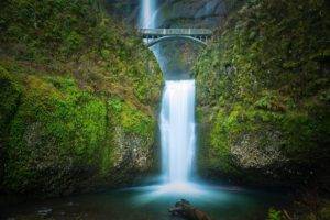 waterfall, Multnomah falls, Oregon, Nature
