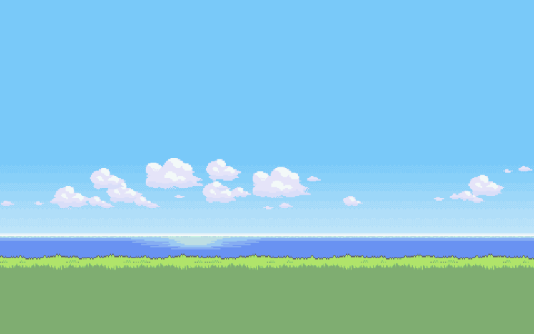 green, Beach, Pixels HD Wallpaper Desktop Background