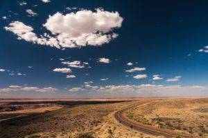 road, Desert, Sky
