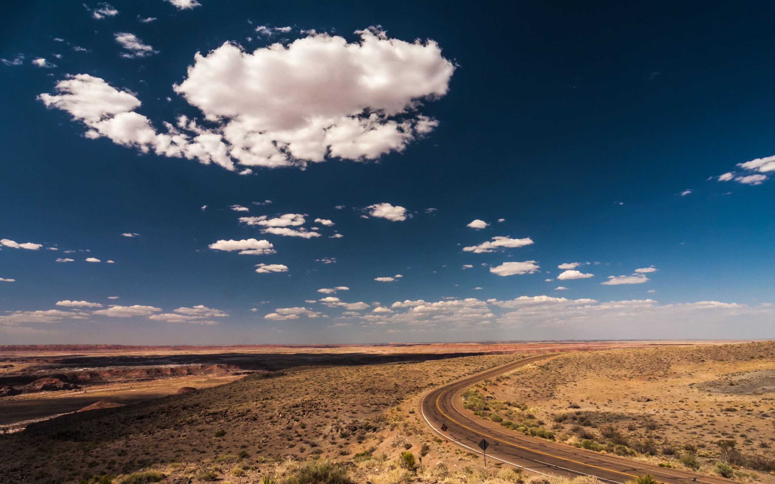 road, Desert, Sky Wallpaper