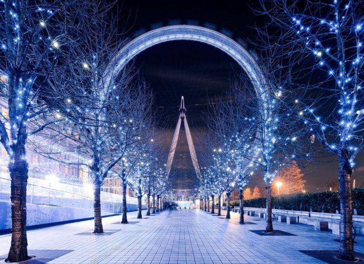 city, Sky, London, London Eye HD Wallpaper Desktop Background